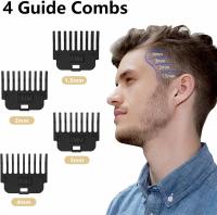 Cortapelos Hombre Profesional, Máquina Cortar Melo, 4 Peines-Guía Recortadora de Barba, Máquina para Cortar El Melo para Barba(Gold) - details 1