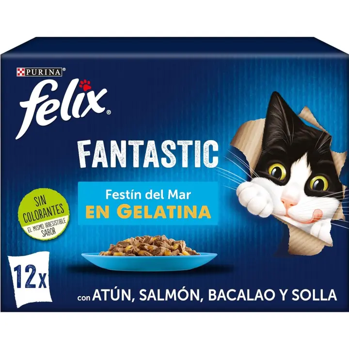 COMIDA GATOS FELIX FANTASTIC FESTIN DE MAR PACK 48X85g - 1