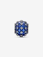 Pandora - Charm Redondo Azul con pavé brillante-Plata de Legislación - details 0