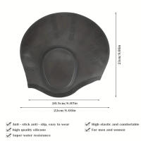 Manga De Natación Durable De Silicona DIZETION Con Bolsillos Para Los Oídos Para Adultos Y Adolescentes Protege El Cabello Largo Y Proporciona Alta Elasticidad - details 1