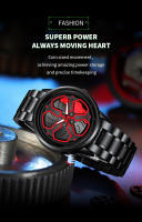 Reloj De Hombre Original Rotativo En Acero Inoxidable Estilo Deportivo Y Moda Negro Resistente Al Agua Y Al Choque Movimiento De Cuarzo Reloj Top Para Hombres - details 3