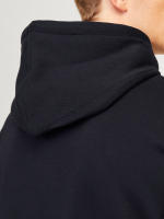 Jack & Jones Hombre Sudadera con Capucha Ajustable Mod JJELEGACY BLOCKING, Color Black y gris melange, Logo Estampado Moda Casual Informal OTOÑO INVIERNO Ref 256590 - details 6