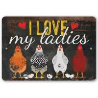 Cartel Vintage De Tin Sign 'Me Encanta Mi Pato' Decoración Divertida Para Granja De Pollos Adorno De Pared Para Sala De Masculino 12x8 Pulgadas 20x30 Cm - details 0