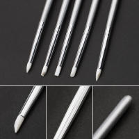5 Pcs Cepillos De Uñas De Silicona Para Modelado Arte De Uñas Y Escultura De Cerámica Hueca Herramienta UV Gel Formación - details 2
