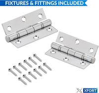 Bisagra de arce con cochetes de Bolas de cromo Pulido de 3 pulgadas (75mm), Maple Bisagra de puerta para Puertas de Madera (2 partes) - details 0