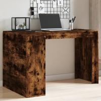 vidaXL Escritorio de oficina madera ingeniería 123,5x73,5x75 cm en color Blanco/Roble Sonoma/Roble ahumado | estructura resistente ideal para salón dormitorio o estudio - details 2