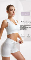 Conjunto De Yoga Para Mujer 2 En 1 Shorts Y Chaleco Deportivo Transpirable Y Sin Costuras Cómodo Para Correr Y Fitness - details 2