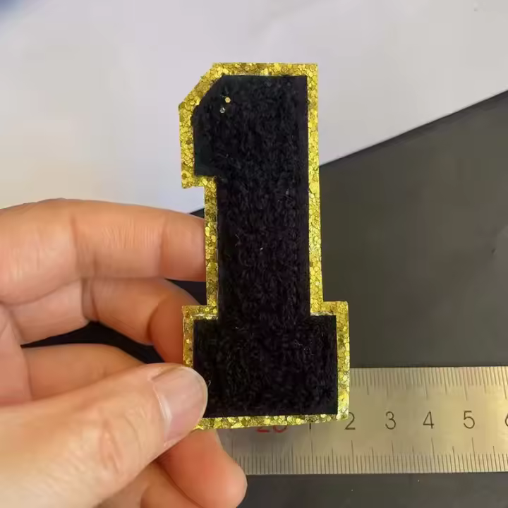Parches De Bordado De Aplicación De Peluche 0-9 Rojos Negros Blancos Pi Para Uniformes De Jersey Y Ropa Transfiere Calor - 1