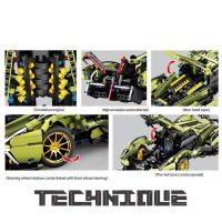 Bloques De Construcción De Coche Deportivo T1005 Electroplata Dorada 1:14 1309PCS Juguete Tecnológico De Carreras Para Adultos Y Niños - details 7