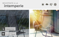 Tectake - 4 sillas de aluminio plegables con respaldo, Estructura de aluminio revestido, Plegable, Malla sintética transpirable, Respaldo alto ajustable en 5 posiciones muy cómodas - details 5
