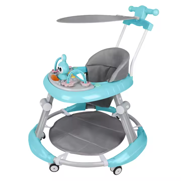 Andador plegable para bebé con música y mesa de juegos, altura regulable. - 1