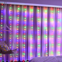 Luces De Cortina LED Con Control Remoto Y USB Para Decoración De Hogar Fiesta Boda Pared Ventana Halloween Navidad - details 16