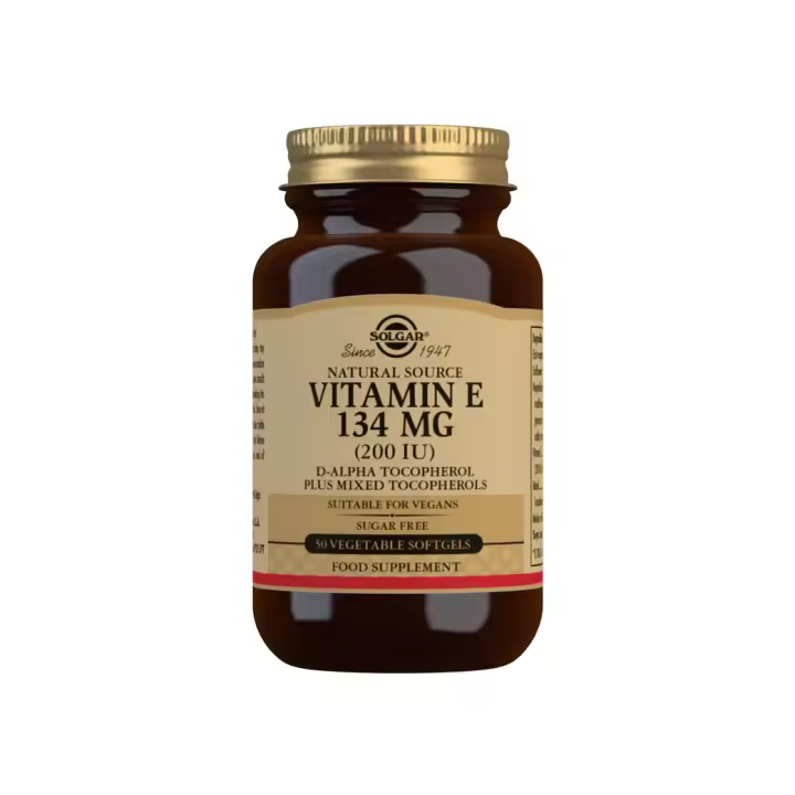Vitamina E 200UI 134mg 50 cápsulas vegetales de 134mg  Solgar - 1