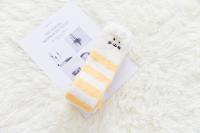 Medias Altas De Invierno Para Mujer Con Estampado De Animales De Dibujos Animados Terciopelo Coral De Felpa Grueso Medias Altas a La Rodilla Con Rayas - details 16