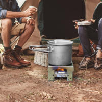 Estufa De Cocina Portátil De Acero Inoxidable Para Camping Y Picnic Mini Estufa De Combustible Sólido Antiguo No Incluye Ignición - details 2