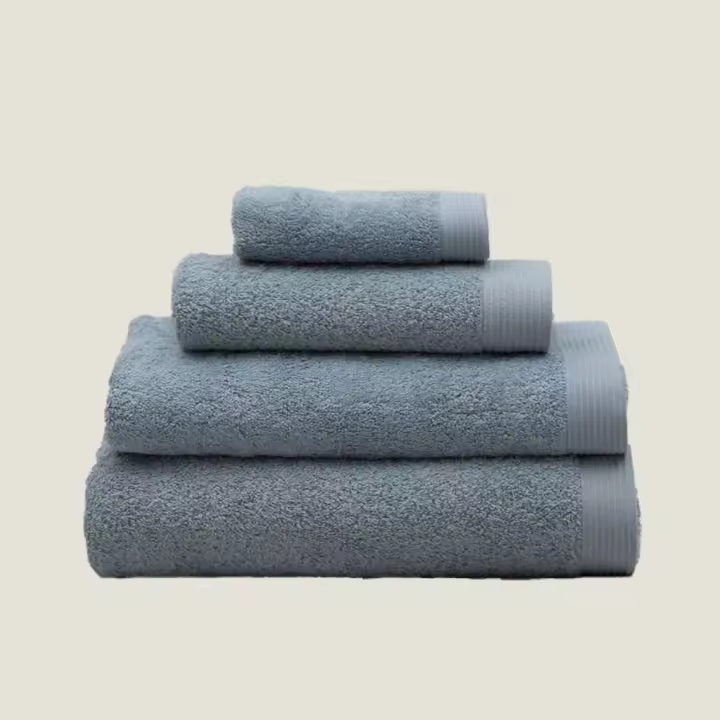 TEXTURA Toalla baño algodón Maxim color azul medioAlgodón, Rizo, Liso, Disponible en: Toalla Tocador/Toalla Lavabo/Toalla Ducha/Toalla Baño - 1