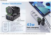 XCharger All in One 43W: Cargador Multifuncional de Carga Rápida con Cable USB-C y Cargador de Reloj, Compatible con la Serie Samsung Galaxy, Incluyendo Galaxy Tab, Galaxy Watch y Galaxy Buds. Equipado con un Cargador Específico para Galaxy Watch. - details 6