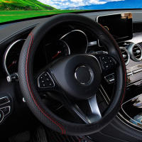 Cubierta De Volante De Coche En Cuero Con Massaje Estéreo Y Embossing Ajuste Para 37-38cm 14.5-15 Pulgadas Tapicería De Coche - details 4