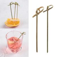 100pcs Palillos De Bambú Desechables Para Cócteles Forks De Fruta Barbecue Decoración De Fiesta Herramienta De Barra Eco-amigable Tamaño 9x0.3x0.3cm - details 29