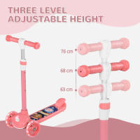 AIYAPLAY Patinete para Niños de 2-6 Años Patinete Infantil Patinete con 3 Ruedas Luces LED Altura Ajustable Carga 25 kg 52x29x63-76 cm - details 3