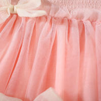 Vestido De Princesa Para Bebé Niña Verano Con Encaje Y Gran Lazo Vestido Sin Mangas Cuello Redondo Estilo Casual Polyester - details 8