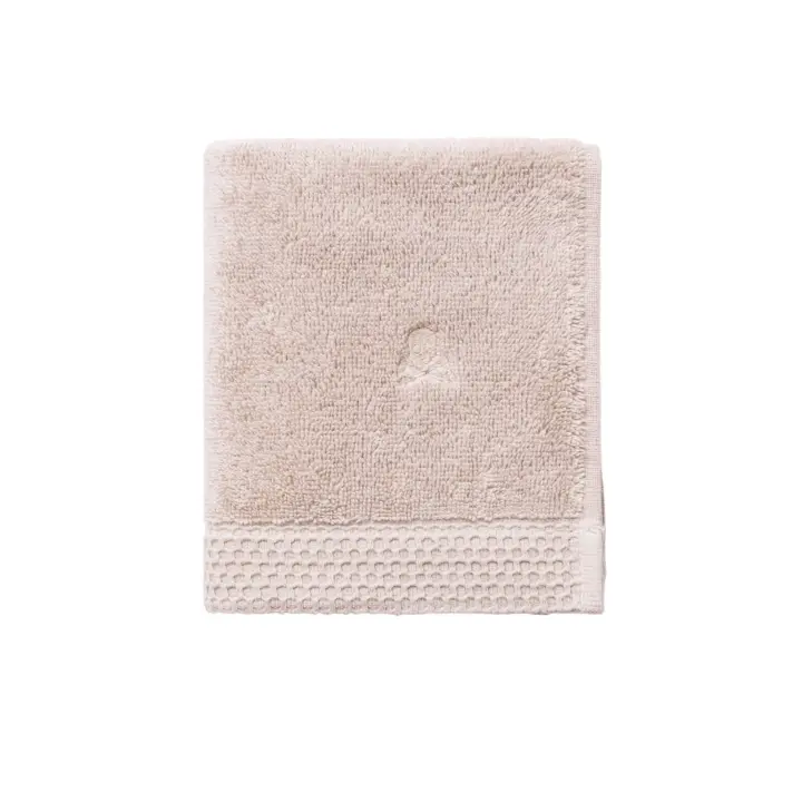 Scalpers Home Toalla de invitados NIDUS 100% Algodón 30x50cm  Bordado  550GSM  Crema - 1