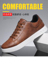 Zapatos Casuales De Cuero Para Hombre Mocasines Urbanos Cómodos Zapatillas Skateboard Color Marrón Tienda En Línea De Moda Masculina - details 1