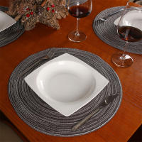 Juego De 6 Tapetes Redondos Tejidos a Mano Para Mesa De Comedor Navidad Y Bodas 34cm Resistente Al Calor Ecológicos De Poliéster Y Algodón - details 19