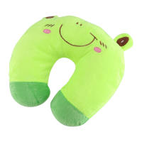 Almohada de algodón PP con cuello de viaje para animales, cojín de juguete en forma de U suave para reposacabezas de coche, Forg - details 1