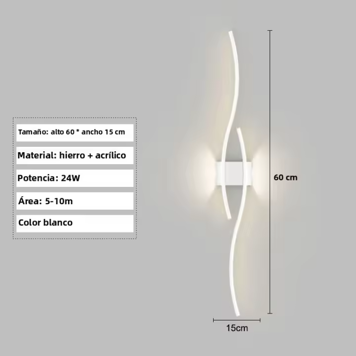 Lámparas De Pared LED Para Interior En Negro Oro Blanco Iluminación Para Dormitorio Pasillo Aisle Balcón Luz De Pared Moderna - 1