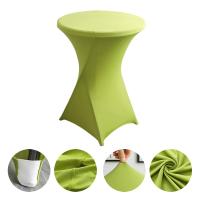 Conjunto De Barra De Cojín Cuatro Esquinas Para Boda En Hotel Color Sólido Funda De Mesa Elástica Circular De Poliéster 100% Decoración De Fiesta - details 8