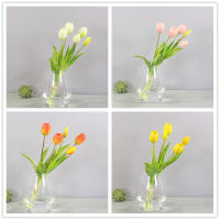 Lujosa Silicón Toque Real Tulipes Arreglo Floral Artificial Decorativo Para El Hogar Graduación Origina China Continental - details 2