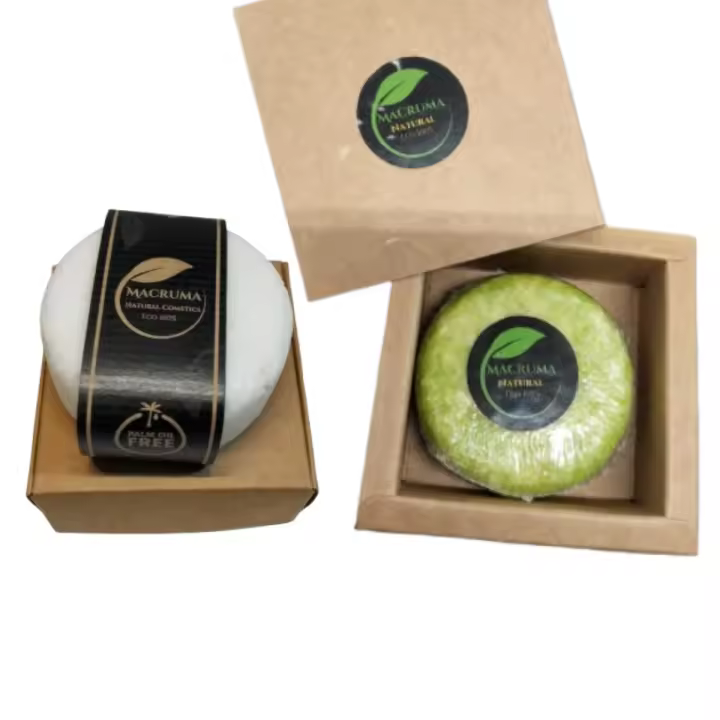 Pack Natural Macruma de Champu Solido Cabellos Normales + Acondicionador Reparador Solido. Sin SLS ni Parabenos. - 1