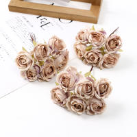 6Pcs Arreglo De Flores Artificiales Peonía Para Decoración De Hogar Y Bodas Decoración De Habitaciones Falsas Flores Para Wreaths De Manualidades Y Regalos - details 15