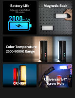 Mbitful K6 Mini Luz De Tubo RGB Portátil Para Fotografía Y Video Lámpara De Rellenado Magnética 2500-9000K Para Vlog Youtube - details 2