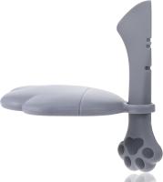 Tapas para latas de comida para mascotas, tapas para cucharas de comida para gatos, abridor con linda forma de pata, espátula de silicona para almacenamiento de perros (gris) - details 0