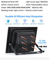 Luz Solar LED De Flood Para Exterior Con Control Remoto 50W 100W 200W 300W 500W Reflectores De Punto Para Jardín Y Calle - details 5