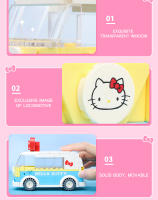 Bloques De Construcción Hello Kitty Coche Autobús Modelo Juguete De Artesanía DIY Para Niños Decoración De Escritorio Regalos De Fiestas - details 3