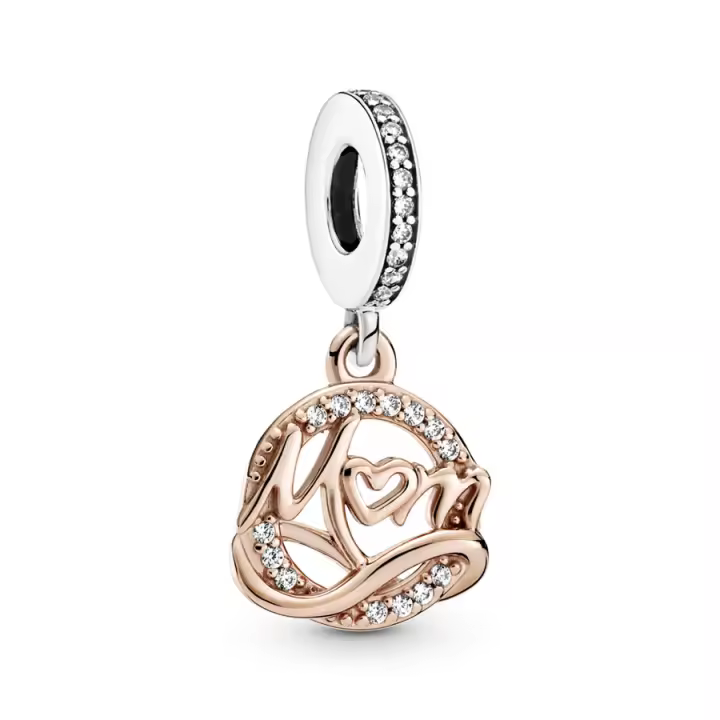 Pandora Dia de la Madre Charm Colgante en Rose y Plata de Ley Madre 789374C01 , para Mujer - 1