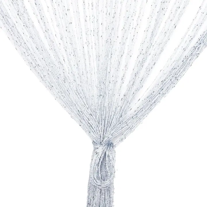 Cortina de Puerta, Cortina Decorativa con Cuerdas, 100 x 200 cm, Panel de Pared, Ventana, Puerta, Sala de Flequillo, idel de Puerta de Alambre, mosquitera, división de Habitaciones - 1