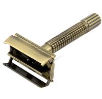 Afeitadora De Seguridad Para Hombre YINTAL Plataforma De 5 Hojas Cuchilla Doble Edges Clásica Con Mango De Plata Brillo De Latón - details 0