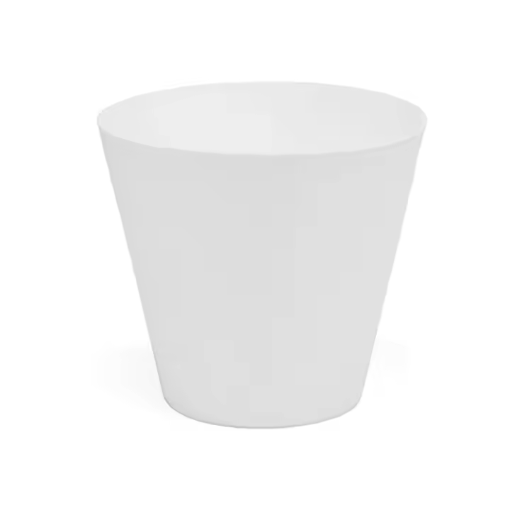 Plastiken Maceta de Inyección Blanco ø22cm - Resistente y Fácil de Limpiar - 1