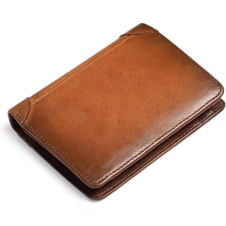 Cartera Hombre Piel, Billetera Hombre, Cartera de Cuero con RFID Bloqueo, 9 Ranuras para Tarjetas, 2 Ranuras para ID, Tarjetero Monedero Regalo para Hombres - 1