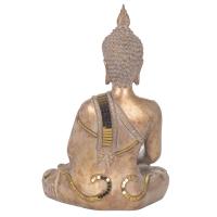 CAPRILO REGALOS & DECORACIÓN Figura Decorativa de Resina "Buda Sentado Meditando". Adornos y Esculturas. Regalos Originales. Decoración Hogar. 18,50 x 13,50 x 28 cm. - details 2