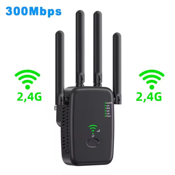 Repetidor De WiFi 1200Mbps Dual-Band 2.4G 5G Extensor De Señal WiFi Amplificador Gigabit WPS Router Compatible Con 802.11ac - 1