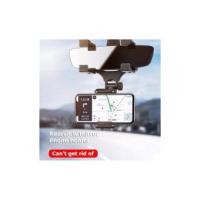Soporte Móvil para Coches, Sujeta Telefono móvil de 3,5” a 6.4” en Espejo Retrovisor, Soporte para Aguantar Teléfono Móvil, GPS, giratorio 360°，Para Grabacion de Via y no ocupa campo de Vision - details 4