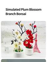 Planta Artificial De Bonsái Pequeña Simulación En Maceta Flores Falsas Para Decoración De Mesa Adornos Para Hogar Y Jardín De Hoteles - details 2
