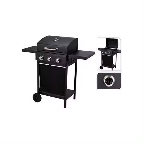 Barbacoa de Gas de 3 Fuegos 139x56,5x106cm Vaggan - 1