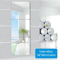 Pegatinas De Espejo 3D Autoadhesivas Acrílicas Para Decoración De Pared Moderna Flexible Y Gruesa Para Puerta Armario Baño Hogar - details 0