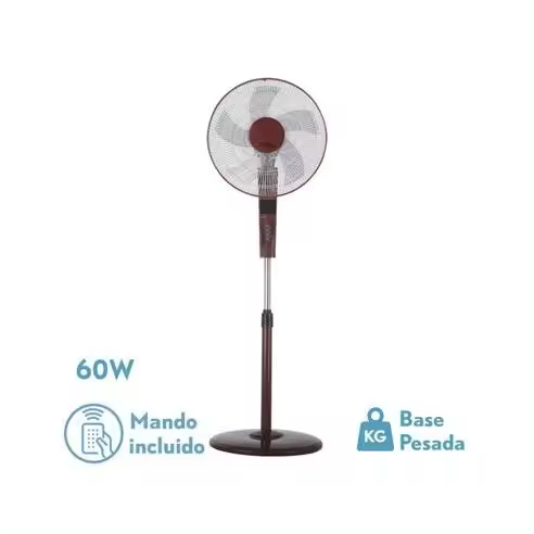 Ventilador de Pie FABRILAMP Rayo Burdeos/Negro 60W - Oscilante - 1